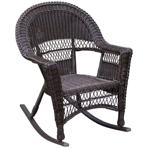 Wicker Rocking Chair, Dark Brown in 2020 | Wicker rocking chair, Outdoor wicker rocking chairs ...