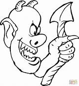 Dibujo De Demonio Y Su Fea Cola Para Colorear  Dibujos sketch template