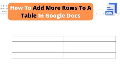How To Add More Rows To A Table In Google Docs - Complete Guide - The Productive Engineer