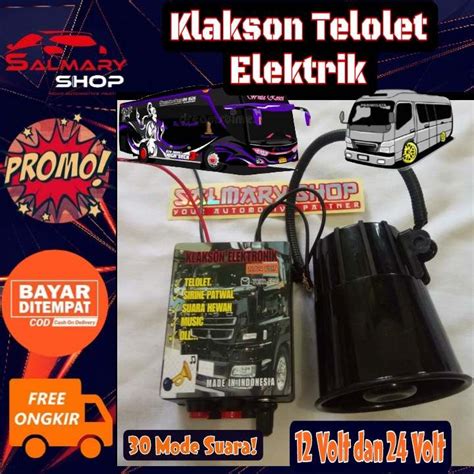 Telolet Basuri Horn 24volt 24v 12volt 12v Bus Truck Canter ELF Horn Toa Electric Electronic Stay ...