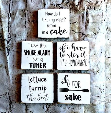 Funny Kitchen Signs Cute Kitchen Decor Farmhouse Kitchen | Etsy | Funny ...