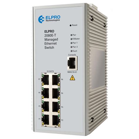 2080E-T 8-Port Managed Ethernet Switch – ELPRO Technologies