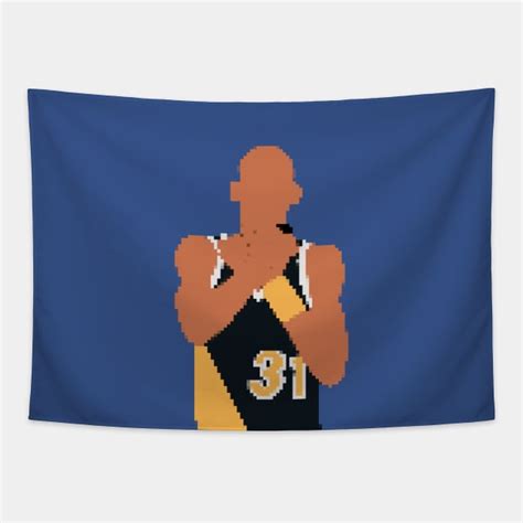 Reggie Miller Choke Sign (Pixel Art) - Reggie Miller - Tapestry | TeePublic