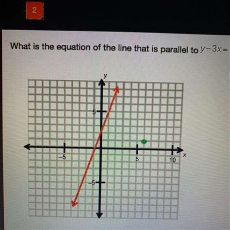 What is the equation of the line that is parallel to y-3x=2 and that ...