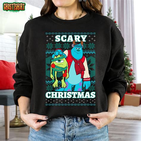 Disney Pixar Monsters Inc Christmas Scary Ugly Sweater T-Shirt