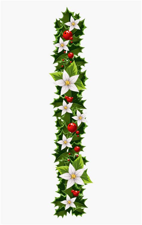 Transparent Christmas Clip Art - Christmas Garland Border Transparent Png, Png Download - kindpng