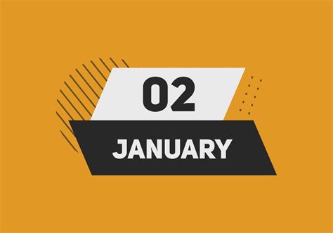 january 2 calendar reminder. 2nd january daily calendar icon template ...