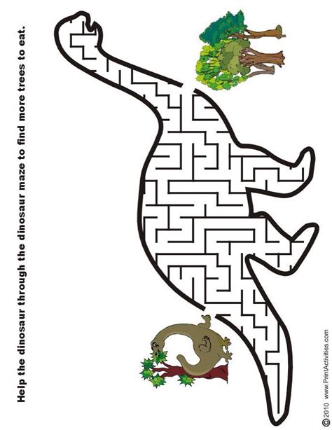 Dinosaur Puzzle Printable