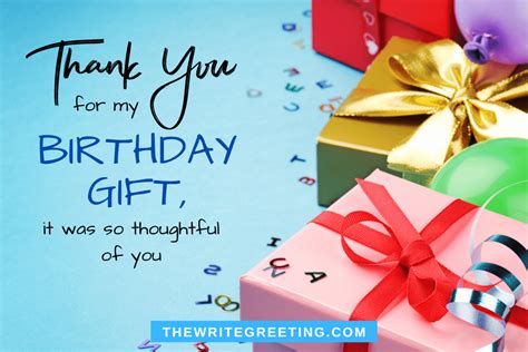 Perfect Thank You Messages for Birthday Gift - The Write Greeting