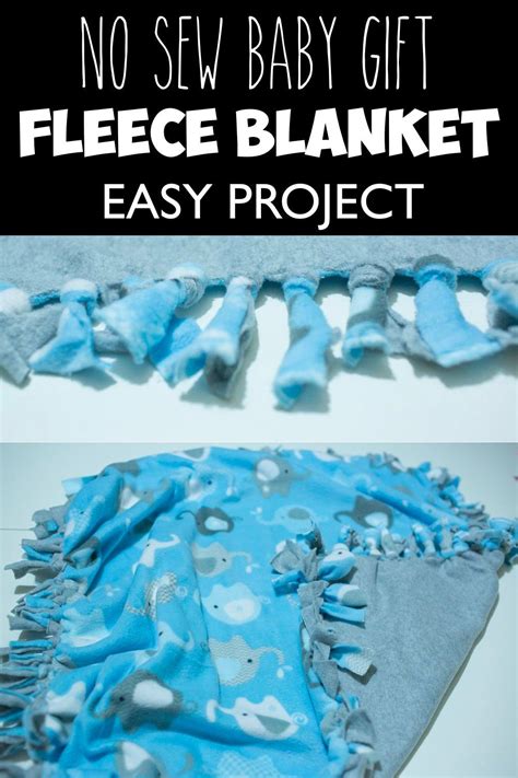 No Sew Fleece Baby Blanket Tutorial - 6 Easy Steps (with Photos) | Sewing fleece, Fleece baby ...