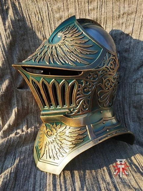 Italian knight helmet with gorget LARP helmet Paladin armor | Etsy in 2020 | Paladin armor ...