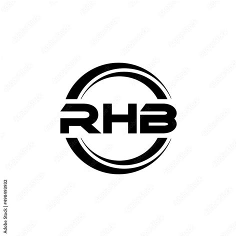 RHB letter logo design with white background in illustrator, vector logo modern alphabet font ...