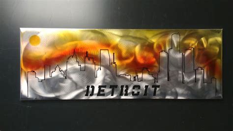 Detroit-Skyline-Sunrise-Sky | Dunmor Metal Art