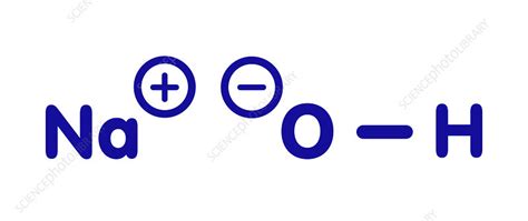 Sodium hydroxide chemical structure, illustration - Stock Image - F027 ...