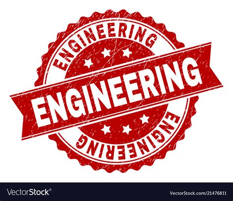 Scratched textured engineering stamp seal Vector Image