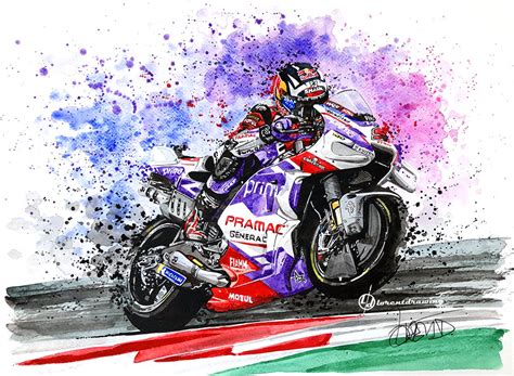 MOTOGP Johann Zarco Pramac team 2022 (30x40cm) · Lorent Drawing ...