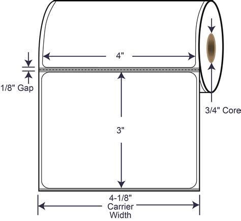 4″ x 3″ Direct Thermal Labels - IndustrialPrintedParts