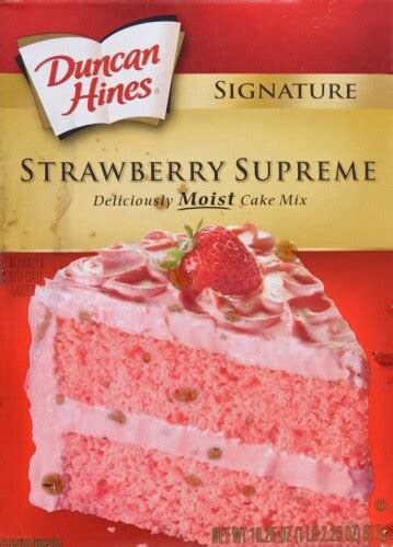 Duncan Hines Signature Strawberry Supreme Cake Mix, 16.5 Oz - Ralphs