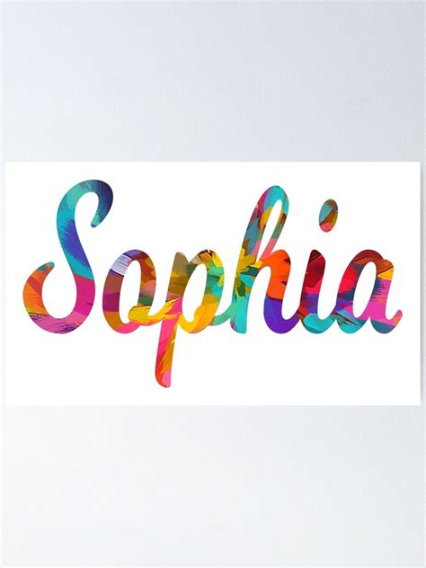 "Sophia abstract painting girl's name" Poster for Sale by ComicKitsch ...