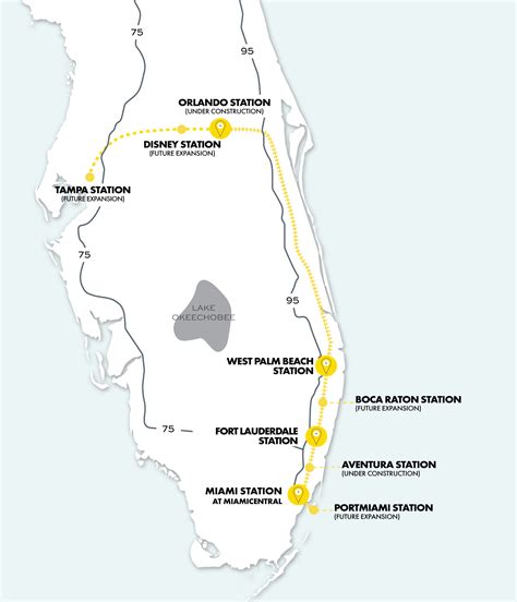 Brightline - 2021 Complete Florida Service Map - Pride One