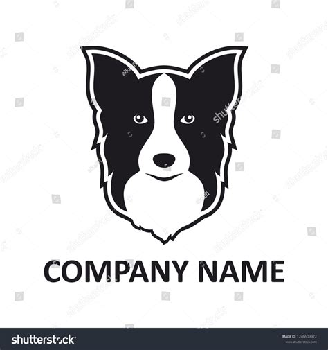 Border Collie Dog Logo Design Inspiration Stock Vector (Royalty Free ...