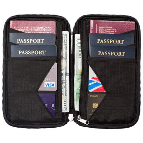 RFID Blocking Multiple Passport Holder & Wallet - Zero Grid