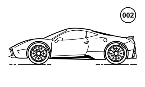 Sport Car Drawing Outline