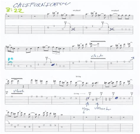 Californication (RHCP) Guitar Tab Solo | Guitar tabs, Guitar songs for beginners, Rhcp