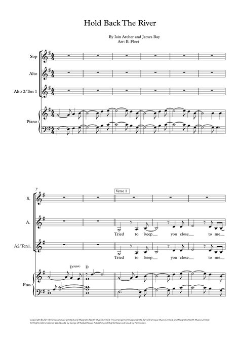 Hold Back The River Sheet Music | James Bay | Choir