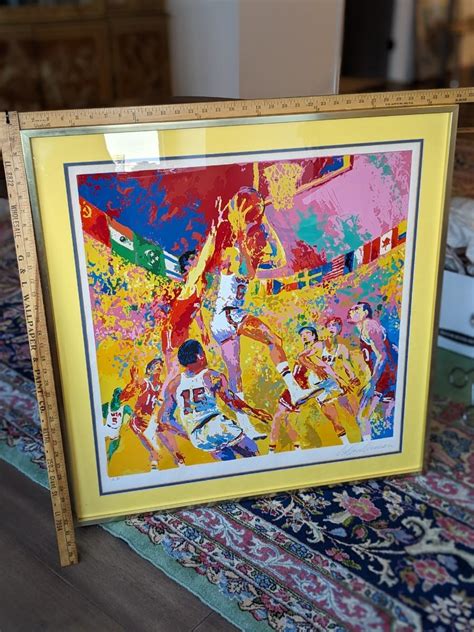 Leroy Neiman "Basketball" 1972 Olympics. Signed Artist's Proof AP | EstateSales.org