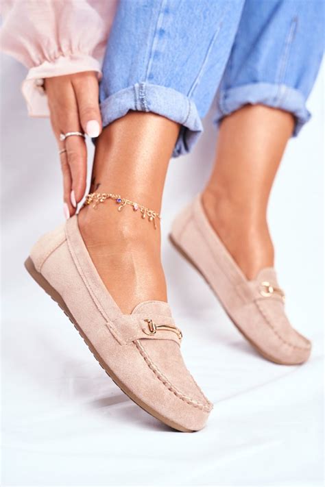 Women’s Loafers Suede Beige Dive | Cheap and fashionable shoes at ...