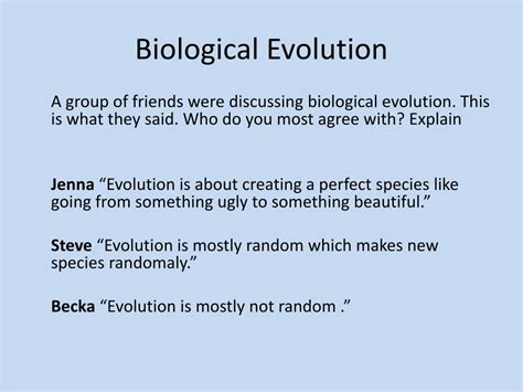 PPT - Biological Evolution PowerPoint Presentation, free download - ID:2122421