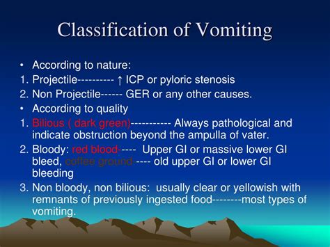 Projectile vomiting causes - postermyte