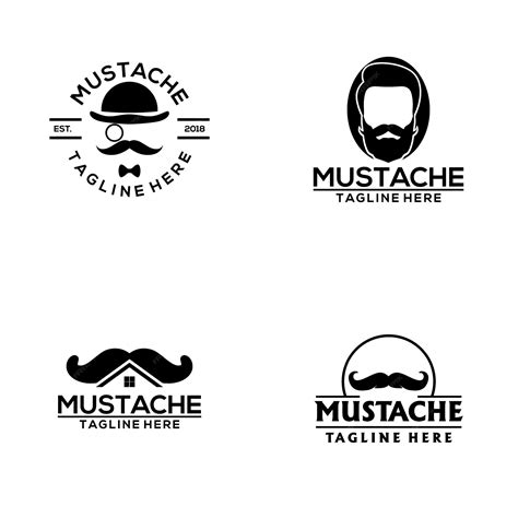 Premium Vector | Mustache logo