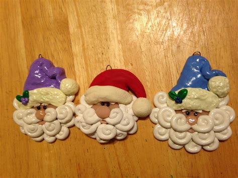 Handmade Clay Santa Tutorial | Clay christmas decorations, Polymer clay christmas, Clay ornaments