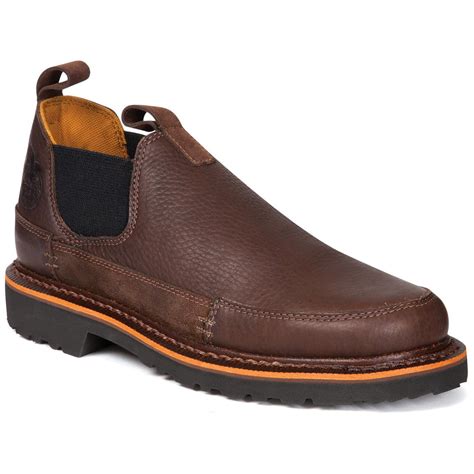 Men's Georgia® Giant Romeo Slip-On Work Shoes, Brown - 217557, Casual ...