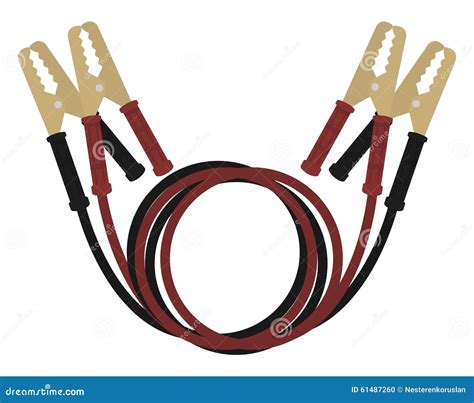 Car jumper power cables stock vector. Illustration of charger - 61487260