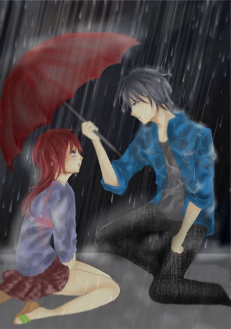 Rain Couple by khanachi on DeviantArt