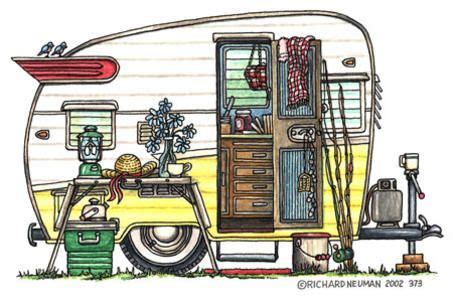 FREE VINTAGE CAMPER CLIP ART | Travel Trailer Art & gifts for those ...