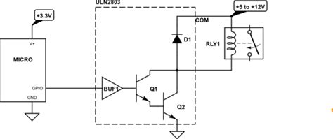 Uln2803 Relay Driver Schematic / Uln2803 Liquid Level Indicator Circuit Electronics Projects ...