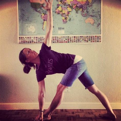 REVOLVED TRIANGLE POSE | Yoga poses, Poses, Triangle pose