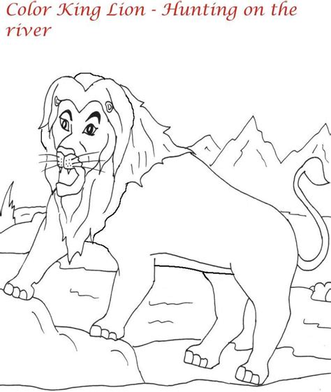 Lion family printable coloring page for kids 4