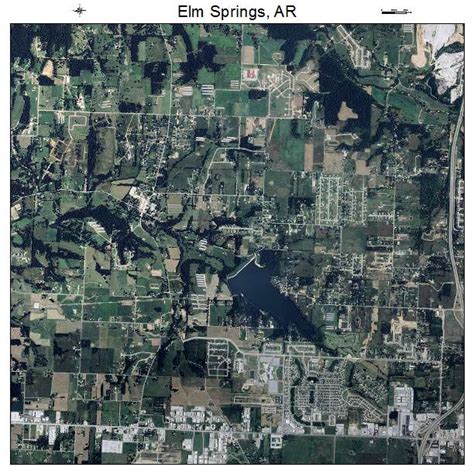 Aerial Photography Map of Elm Springs, AR Arkansas