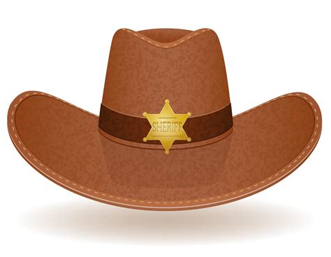 cowboy hat sheriff vector illustration 494320 Vector Art at Vecteezy