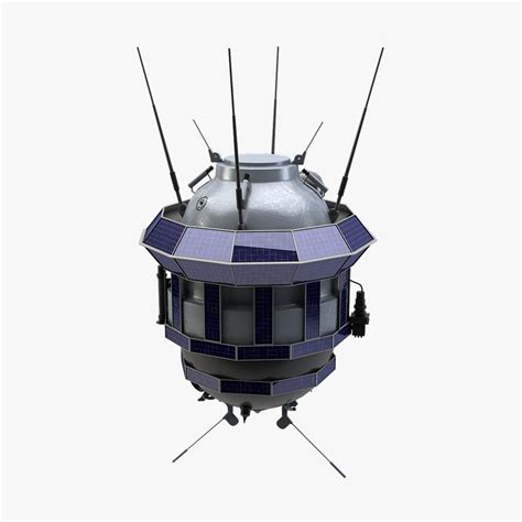 3d luna 3 spacecraft model