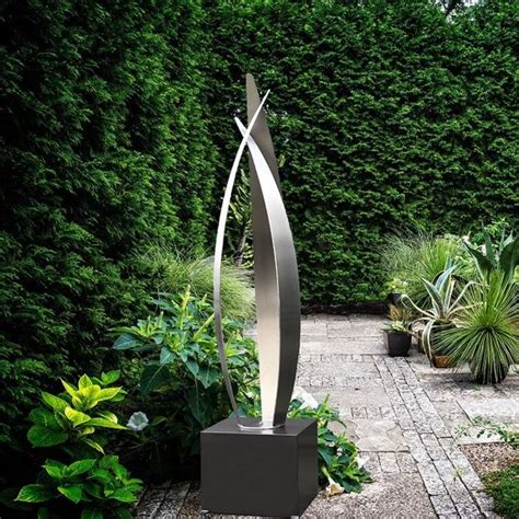 Flight Stainless Steel Garden Sculpture | TerraSculpture - Modern Design | Backyard garden ...