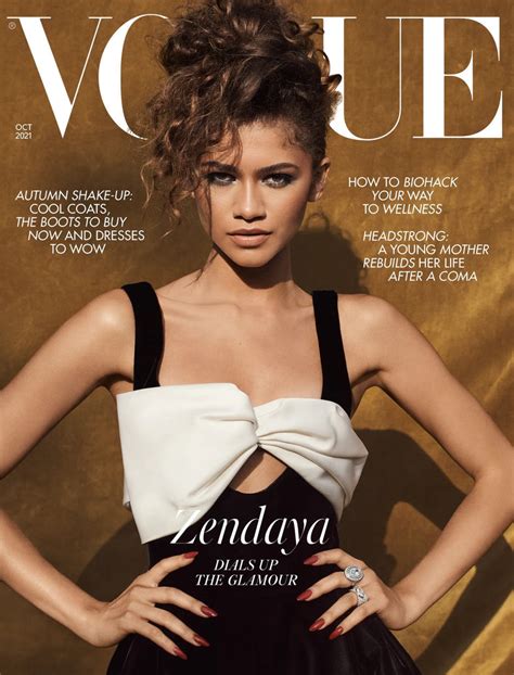 British Vogue Magazine October 2021: ZENDAYA COVER Dune Emma Raducanu ...