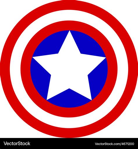 Captain america logo Royalty Free Vector Image