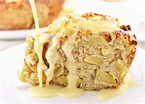 Irish Apple Cake with Custard Sauce | Kitchen Nostalgia