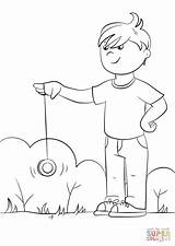 Cartoon Boy Playing Yo coloring Page  Free Printable Coloring Pages sketch template